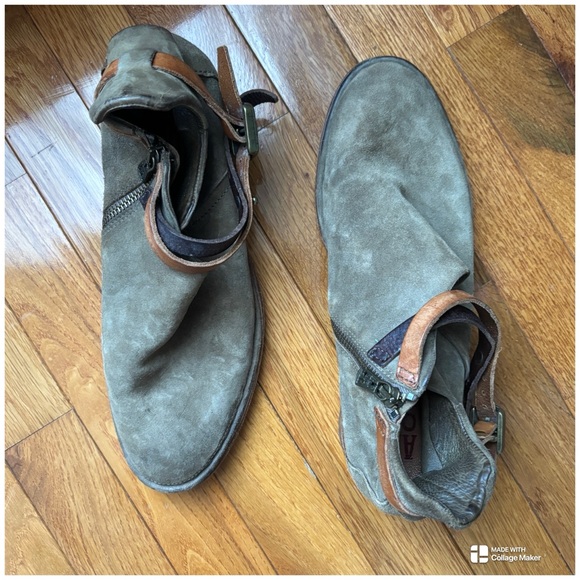 A.S. 98 Suede Leather Strappy Sand Ankle Booties Size 40/9-9.5 - Picture 5 of 13